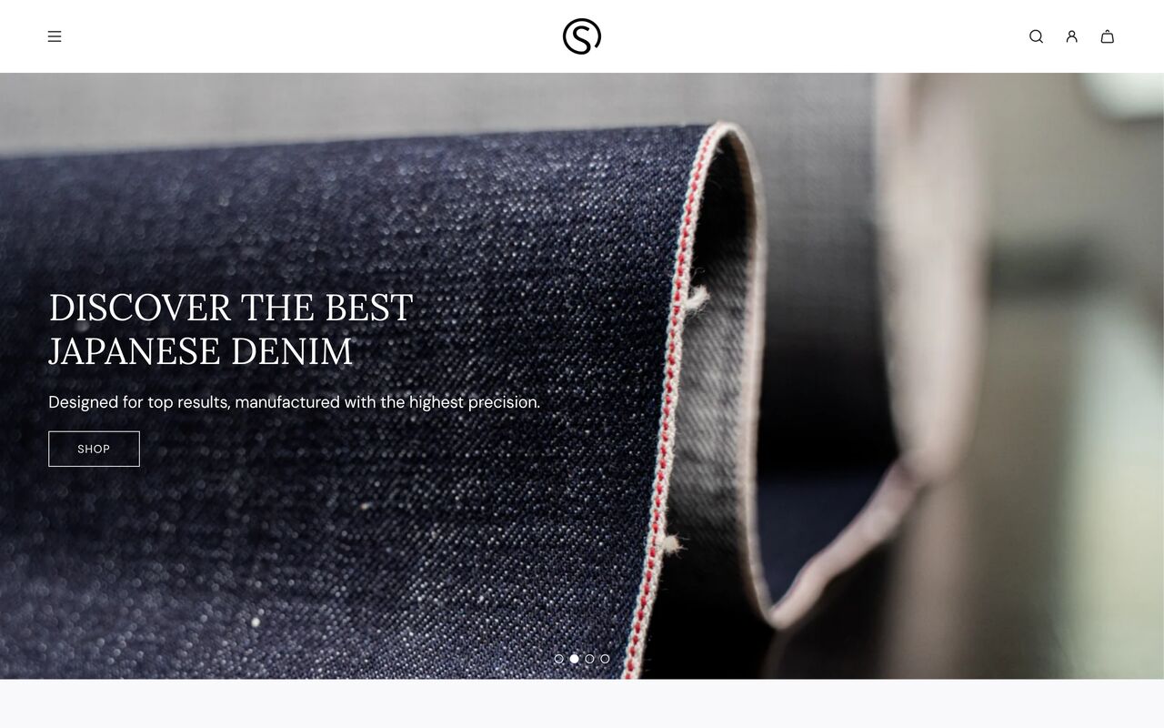 Selvage Denim homepage on desktop