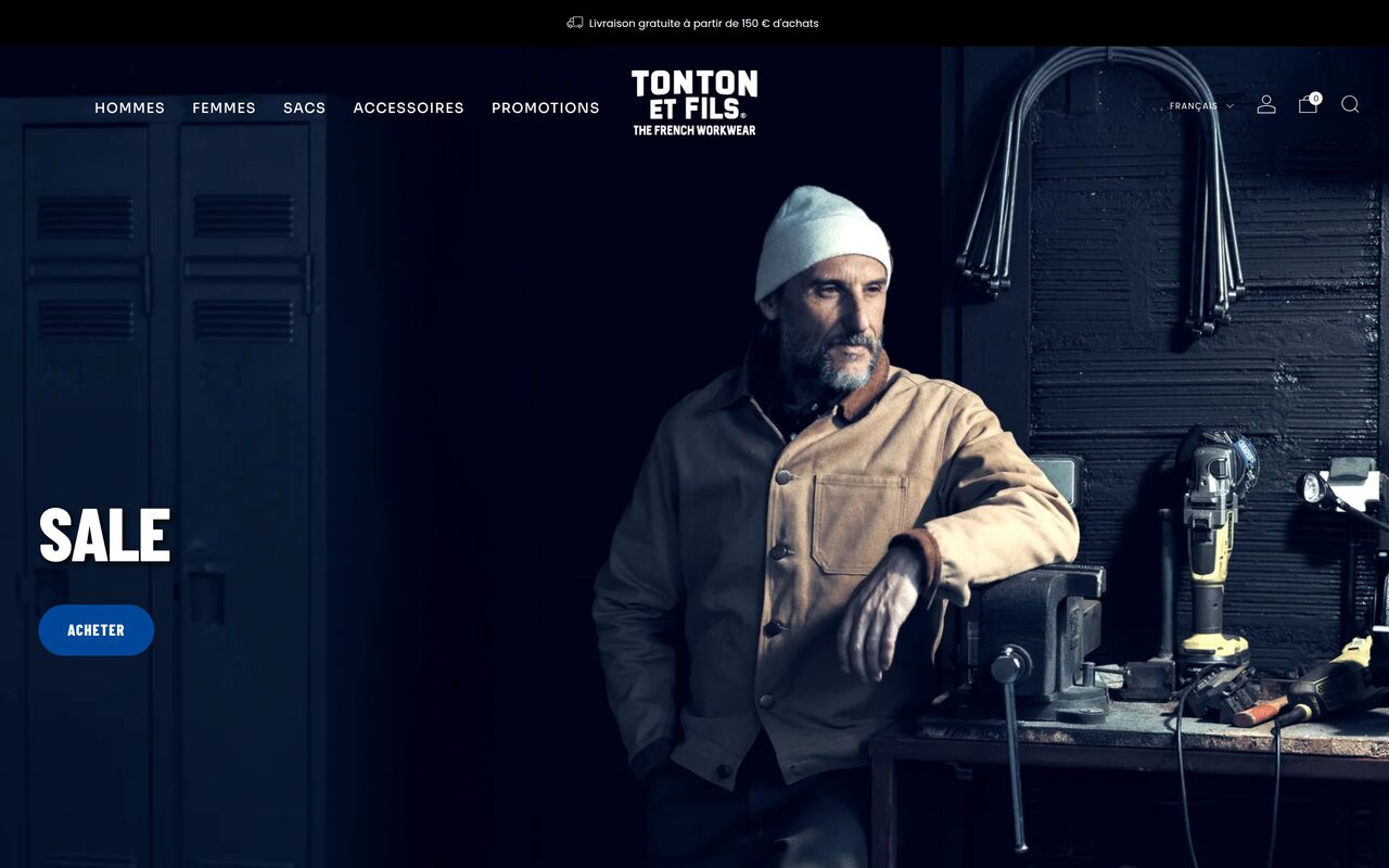 TonTon et Fils homepage on desktop